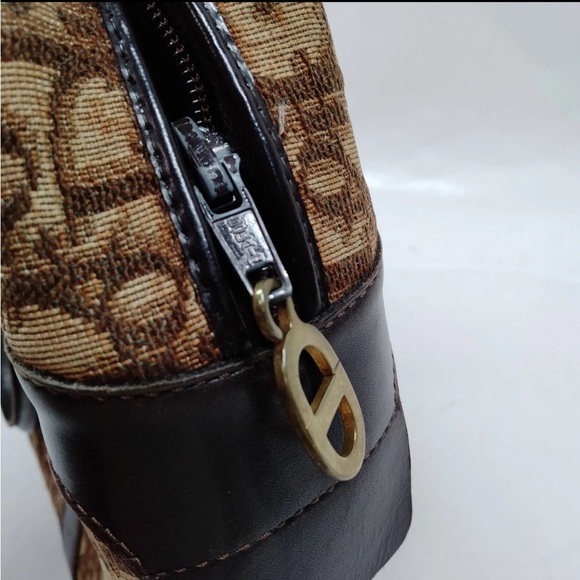 Vintage Christian Dior Hand Bag Brown Canvas - Picture 4 of 9